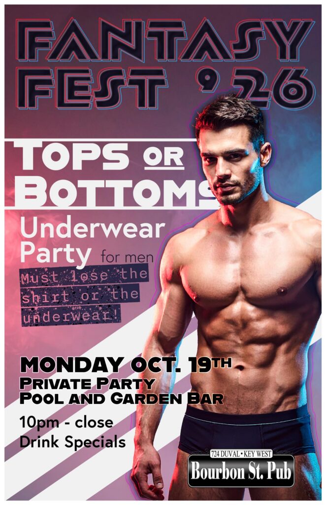 Tops or Bottoms Underwear Party Poster