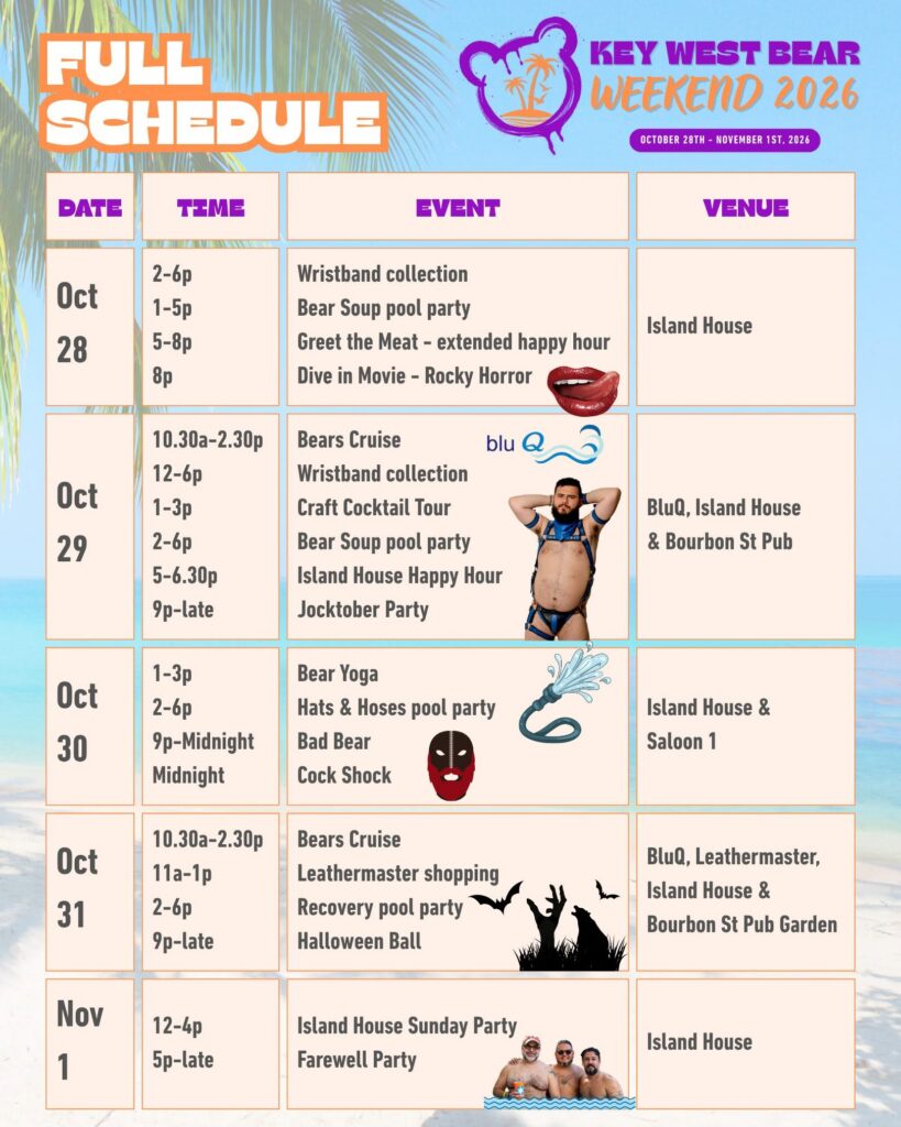 Schedule of events